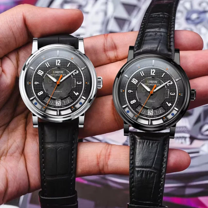LOBINNI Men Automatic Watch 40.5mm Mechanical Wristwatch Luminou Sapphire Mirror NH35