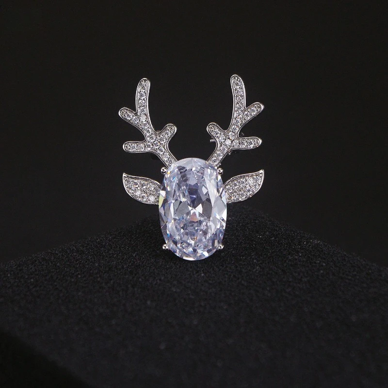 

Light Luxury Micro-inlaid Brooch, Large Zircon ShiningSuit Collar Pin, Men's and Women's High-end Accessories