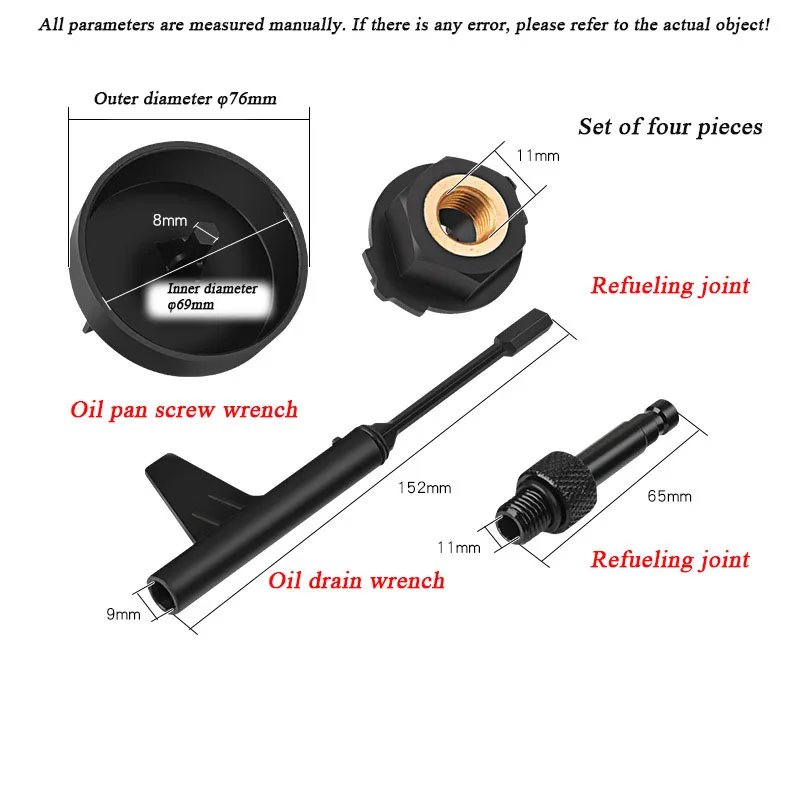 Heat Resisting Transmission Oil Adaptor Tool Set for Mercedes Benz E350 9G Tronic Transmission 725 Auto Oil Drain Refill Kit