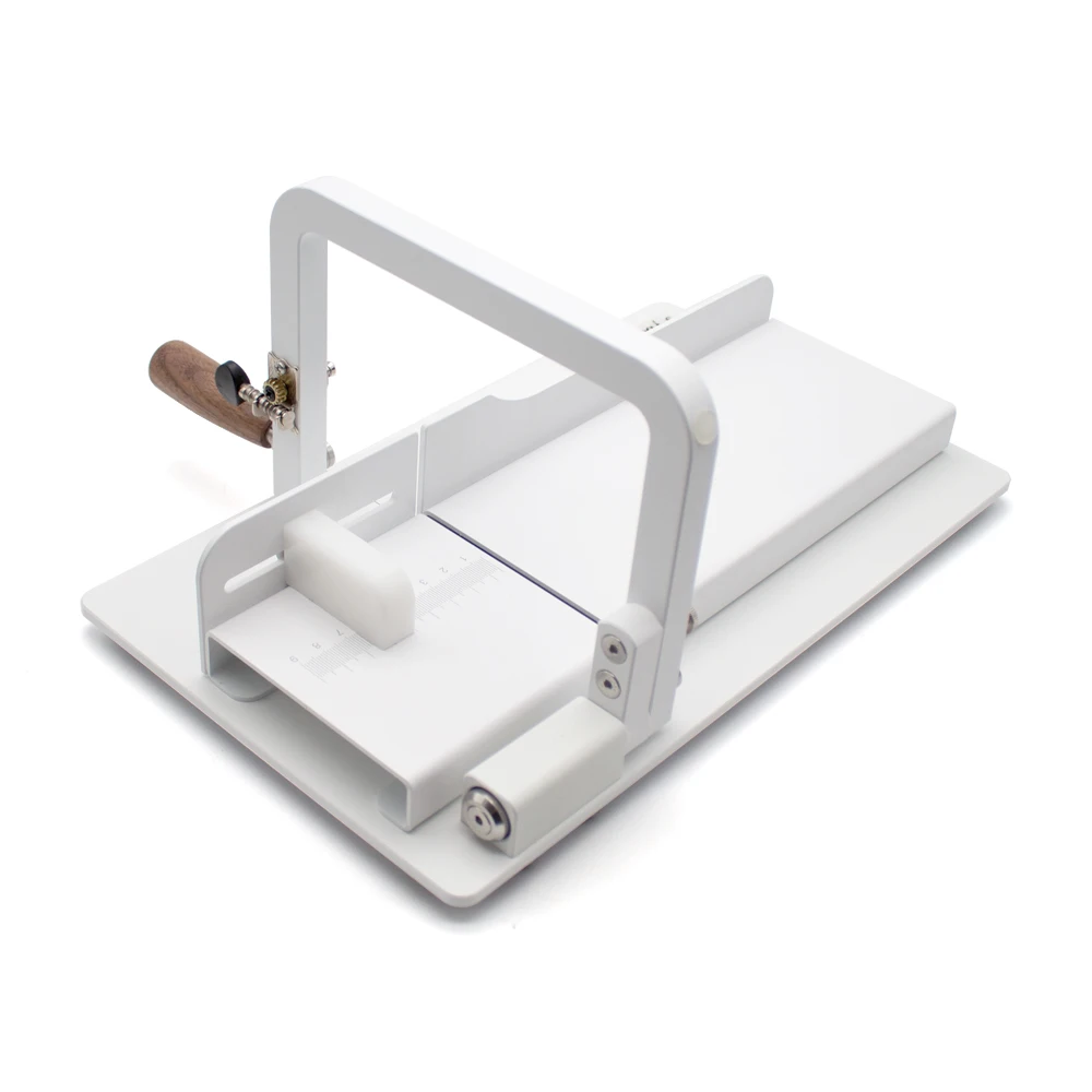 Cortador de jabón Manual hecho a mano, máquina de corte de jabón de un solo brazo de Metal, mesa de corte de precisión, para el hogar