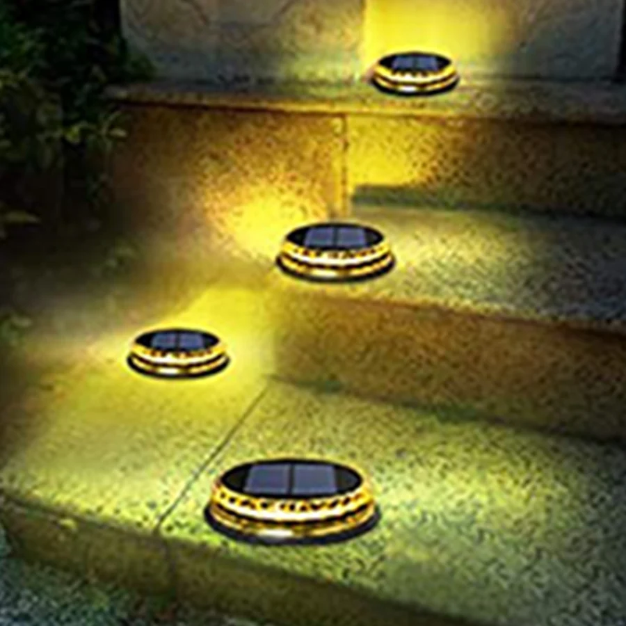 

Solar Powered Ground Light Waterproof LED Solar Landscape Lights Outdoor Solar Disk Lamp for Pathway Patio Yard Lawn Driveway