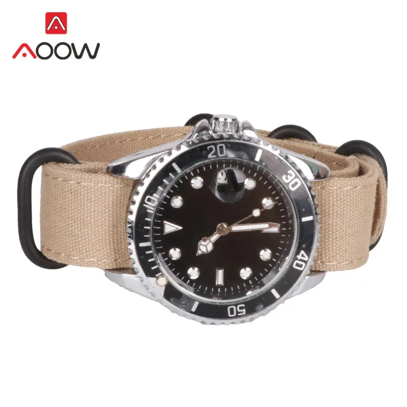 Canvas Nylon Strap Watchband 18mm 20mm 22mm 24mm 26mm Ring Buckle Men Sport Sweatproof Replacement Bracelet Watch Band