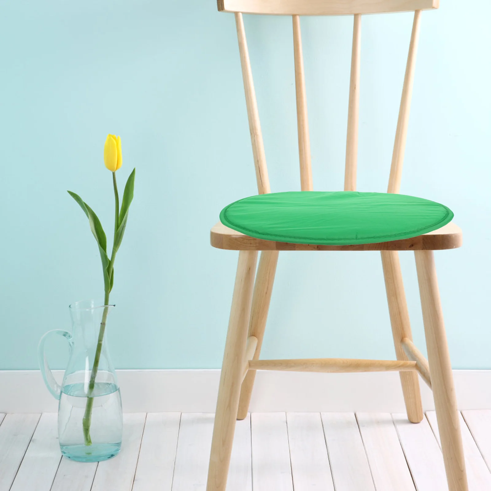

Round Seat Cushion 38Cm Light Green Thickened Sponge For Home Office Chair Sofa Decor Seat Cushions For Restaurant Car