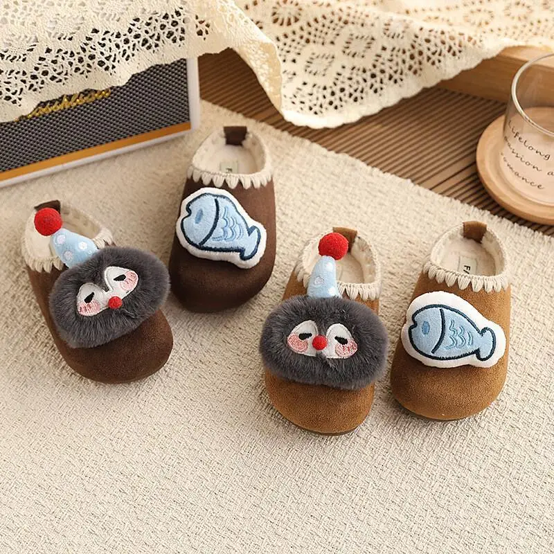 

Детские зимние тапочки Kawaii: уютные, плюшевые, с мультяшным дизайном, для дома и улицы