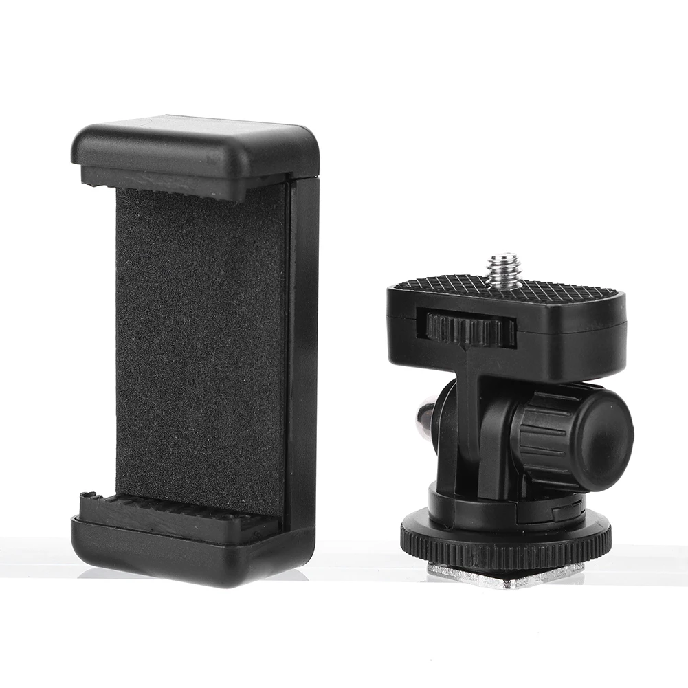 مشبك حامل ثلاثي القوائم للهاتف مع حامل حذاء بارد قابل للتعديل لهاتف iPhone Samsung لكاميرا Canon Nikon Sony DSLR