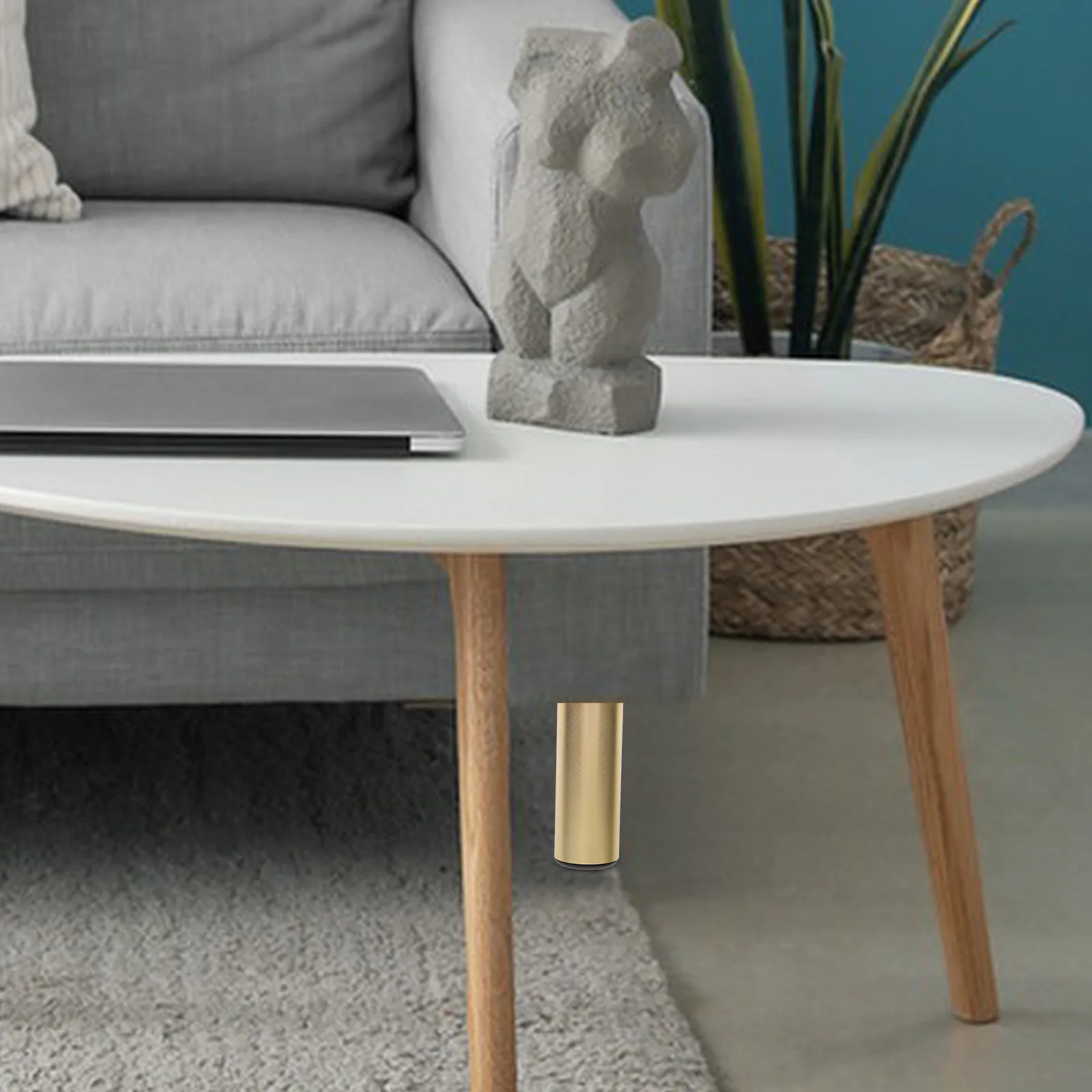 

4pcs Aluminum Alloy Sofa Legs 3.15" Furniture Legs For Living Room Bedroom Cabinet Coffee Table Replacement Sturdy Metal Feet