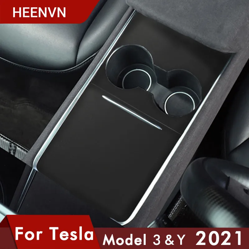 Per Tesla Model 3 Y 2021 2022 Car Center Console Panel Sticker ABS Wood Grain Film Carbon Cover Auto Interior