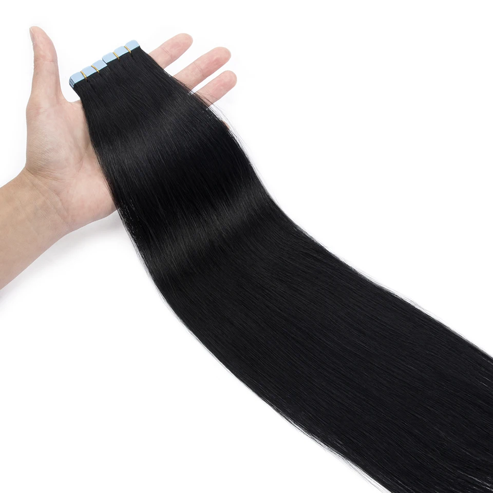 10 piezas mini tape in de extensiones de cabello de 12 a 20 pulgadas, cabello humano natural invisible, extensión tape in, marrón chocolate 02 5
