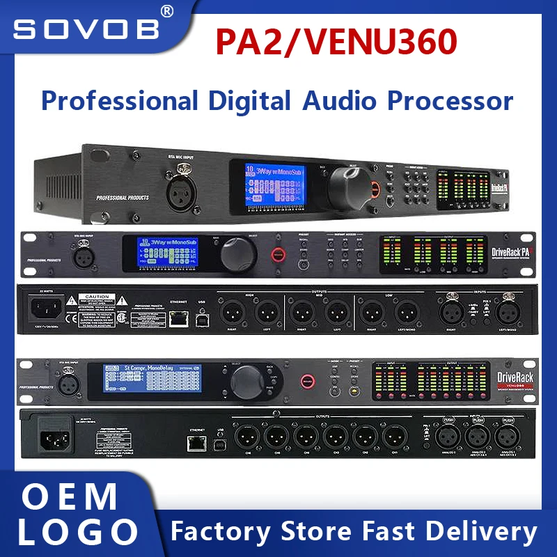 SOVOB PA2/VENU360 Professional Audio Processor  2-in/6-out  Original Manufacturer Software Audio DriverRack Speaker Processor