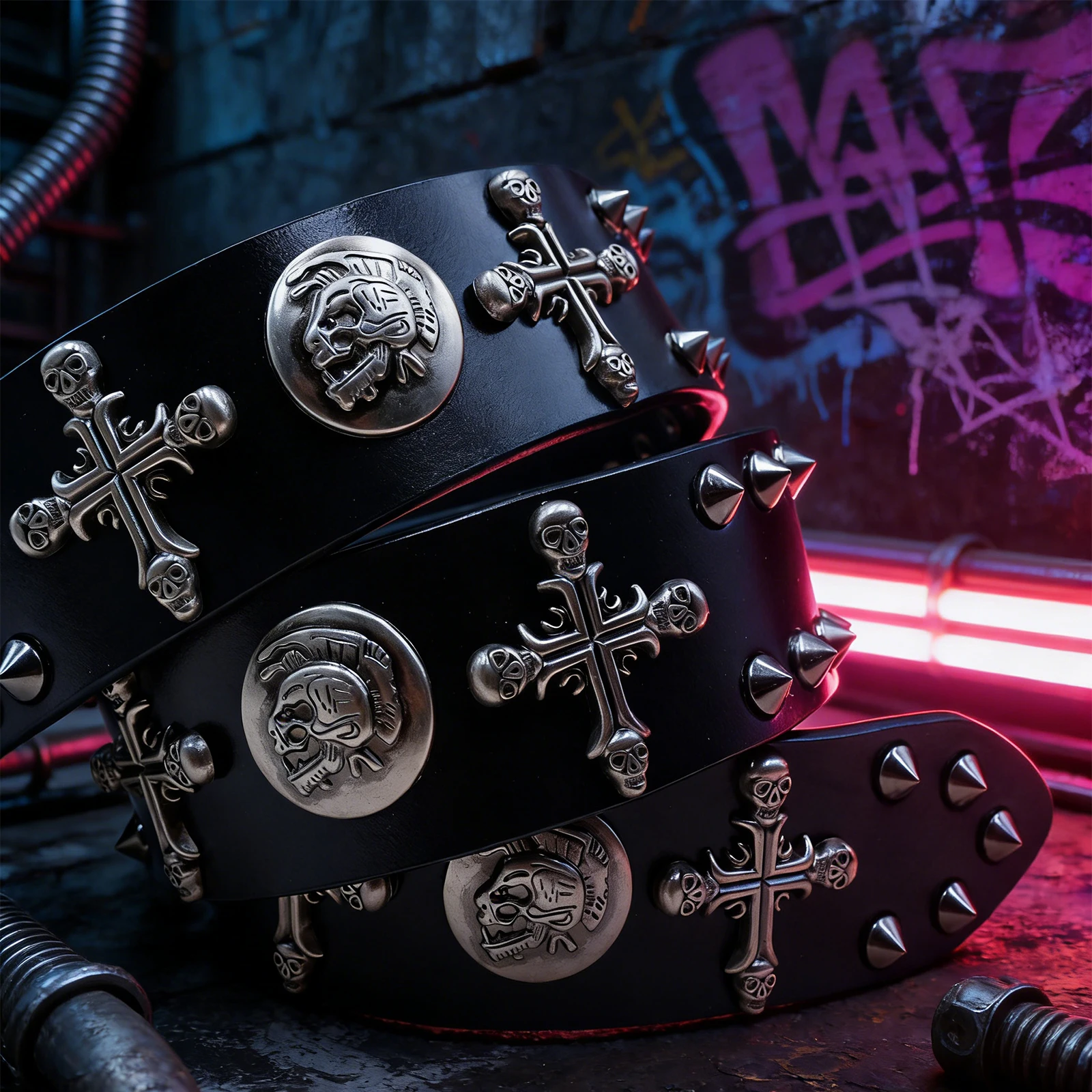 

Мужской кожаный ремень в готическом стиле с металлической пряжкой и заклепками, высококачественный кожаный ремень Y2K для мужчин, модный ремень для джинсов в стиле панк