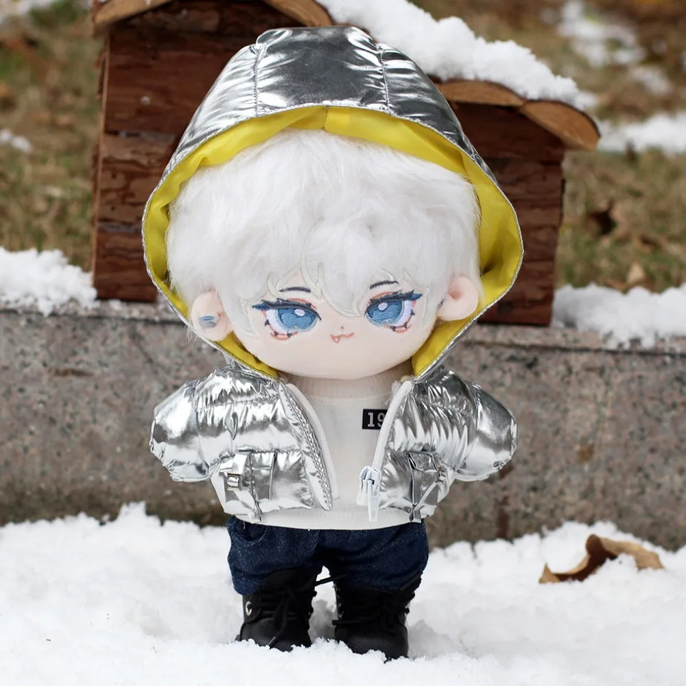 Cotton-padded Jacket Cotton Doll Clothes Hooded Winter Plush Doll Clothes Top Thick No Attribute Doll Clothes 20cm Cotton Doll