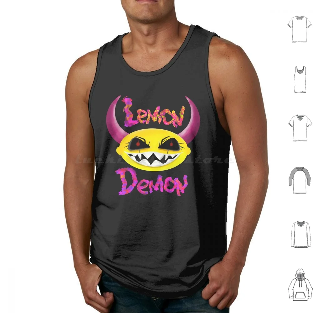 Lemon Demon Tank Tops Print Cotton Lemon Demon Friday Night Funkin Music Neil Cicierega Spirit Phone Fnf Pico Demon