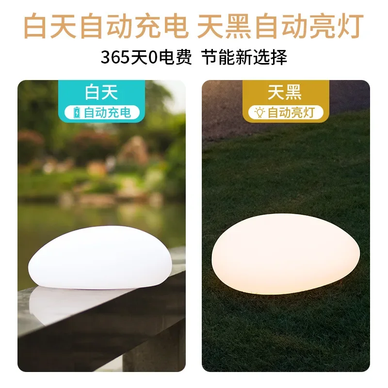 Solar Lawn Lamp European Style Creative Villa Garden Decoration Lamp Led Atmosphere Outdoor Garden Lamp Stone Ball Shape Hot