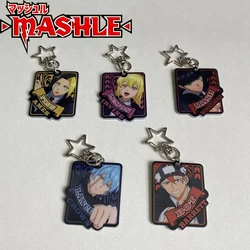 Anime Mashle Magic and Muscles Mash Burnedead Lance Cosplay Keychains Acrylic Keyrings Key Chain Bag Pendant Accessories Prop