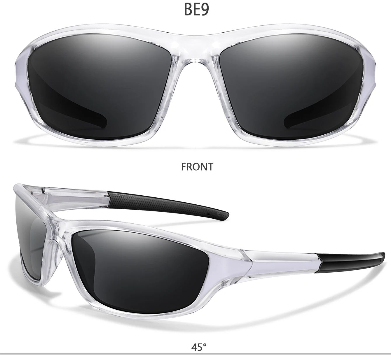 Polarisierte Fahrrad-Sonnenbrille für Herren, modische ovale Vollrahmen-Windschutz-Sportbrille für Damen zum Radfahren, Laufen, Wandern, UV400 – Detail 12