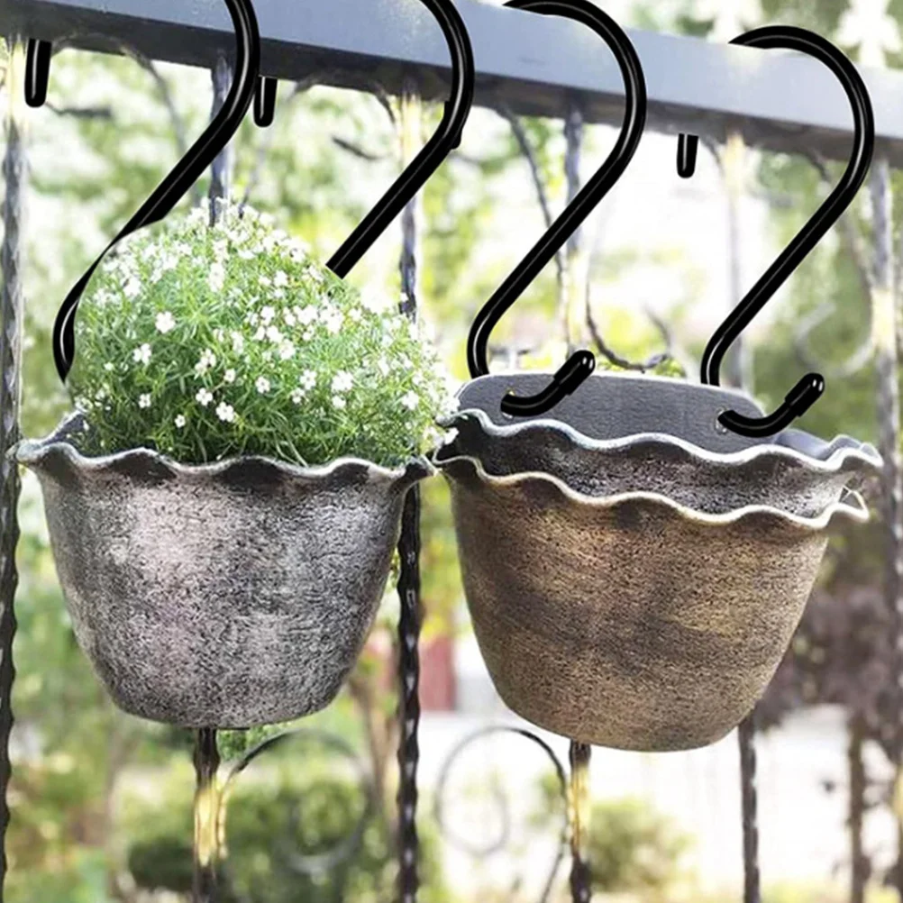 

8Pcs Anti-Slip Hooks Metal S Shape Closet Coat Hanger Home Decor Metal S Hooks Closet Clothes Hanger Coat Hanging Holder