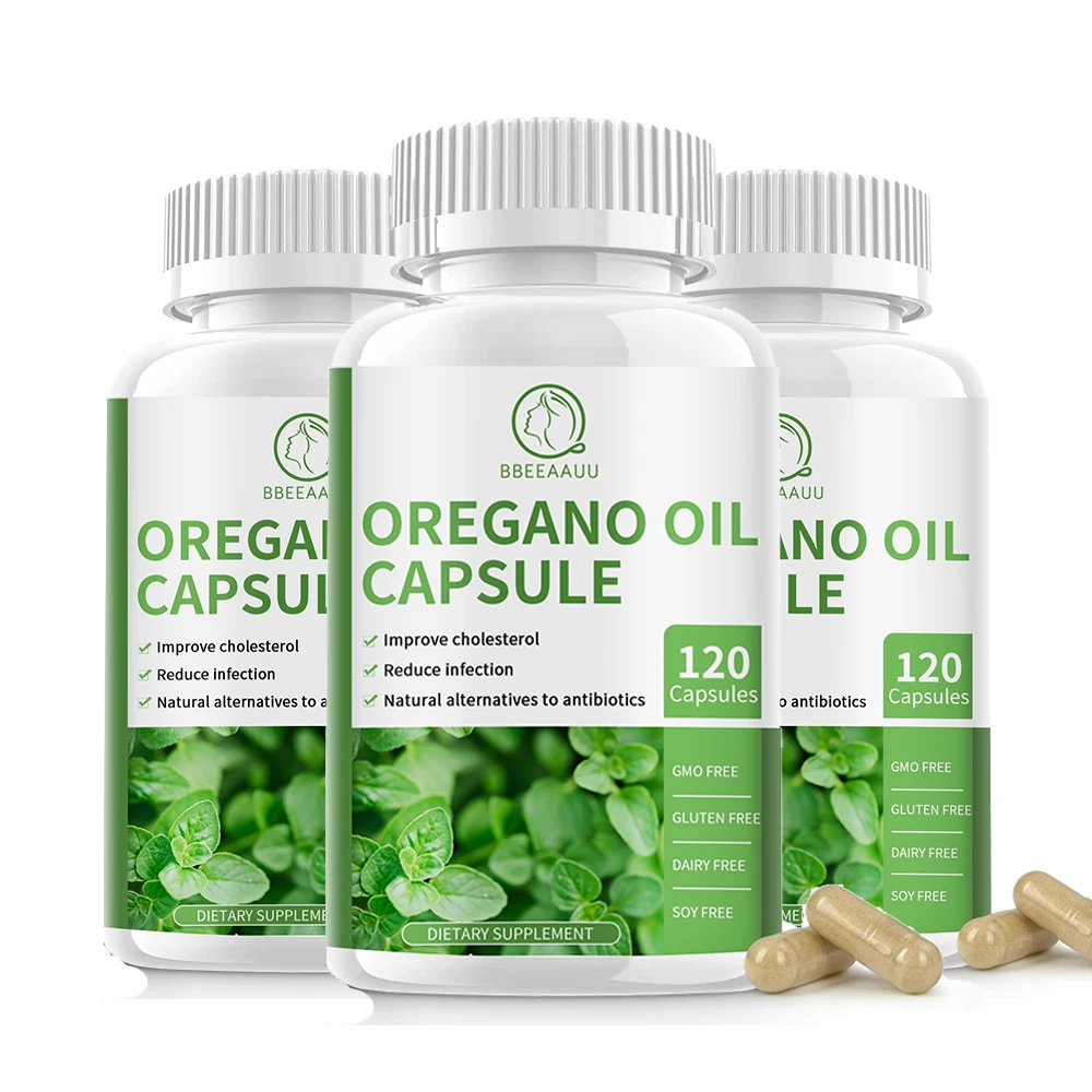 BBEEAAUU Origanum Oil Capsules with Vitamin D3 and Zinc for Improve Cholesterol Immune and Digestive Health for Men and Women