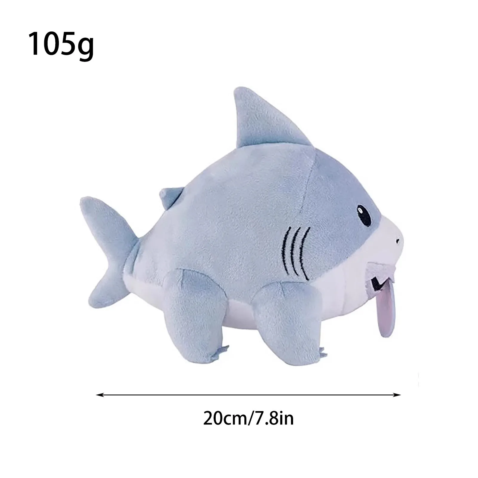 Jeff Plush Cute Jeff The Land Shark Plushie Cartoon Shark Online Star Soft Stuffed Home Decor Pillow Doll Toy Children'S Gift