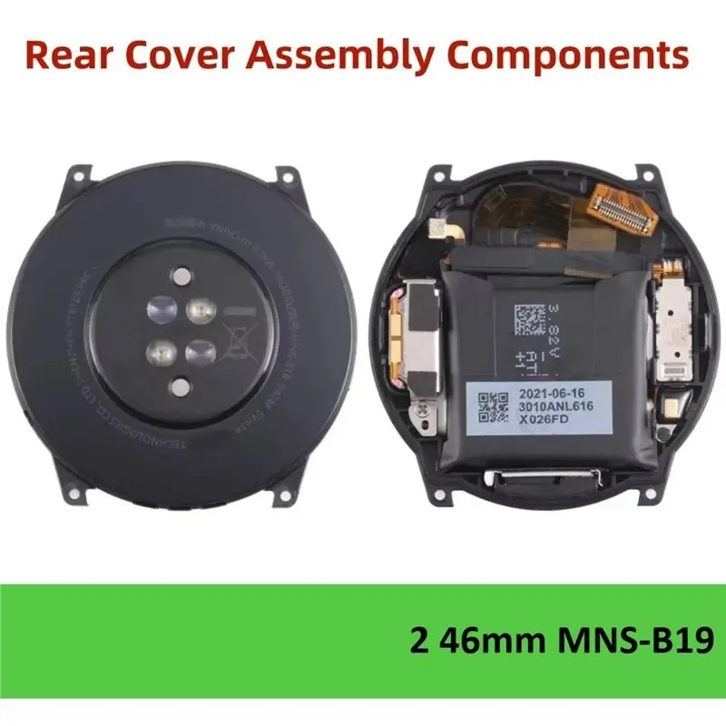 X12A-Rear Cover Assembly With Heart Rate Cable For Honor Magic Watch 2 46Mm MNS-B19 Repair Parts