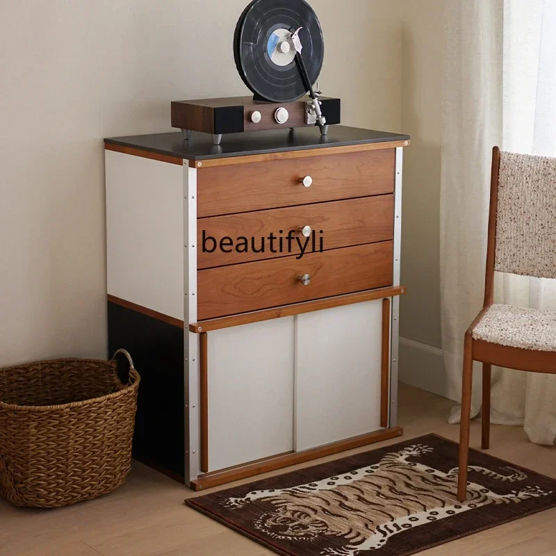 

zq1Modular cabinet medieval chest cabinet dining side storage bedside living room bedroom, combination