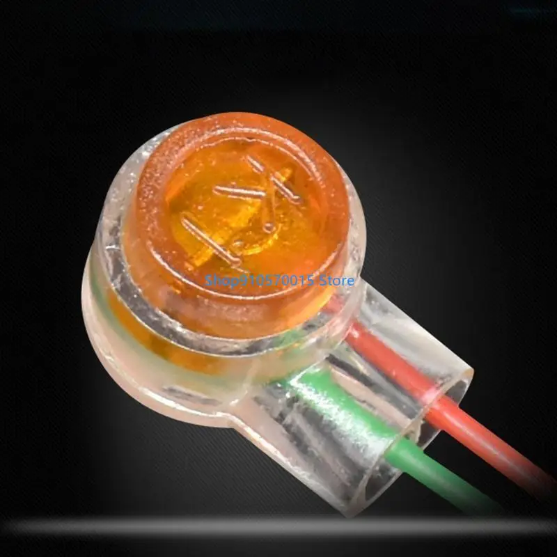 B95C 200pack 1 포트 크림프 연결 터미널 클리어 K1 커넥터 방수 배선 이더넷 케이블 전화 코드 스플 라이스