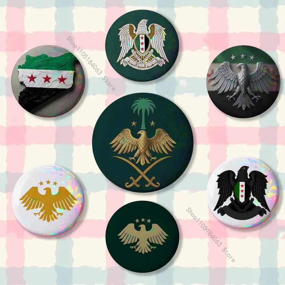 

Syria Syrian Map Democratic Forces Cute Game Icons Pin Cartoon Character Enamel Brooch Backpack Clothing Badge Accessories Gifts