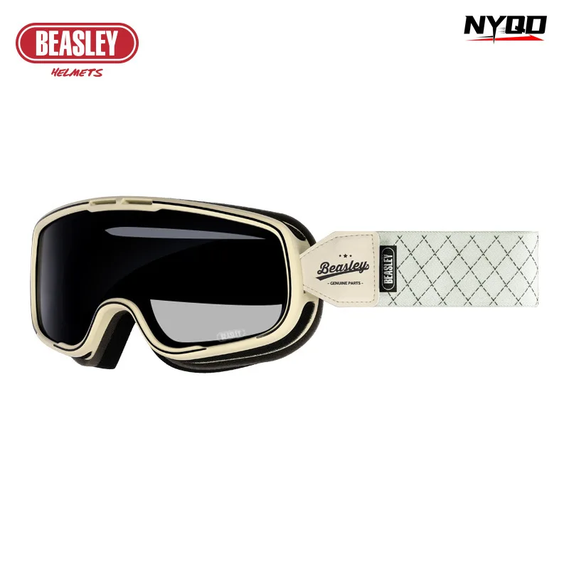 BEASLEY Vintage Helmet Motorcycle Goggle 4 Seasons Windshield Motorcycle Riding Sandproof Glasses