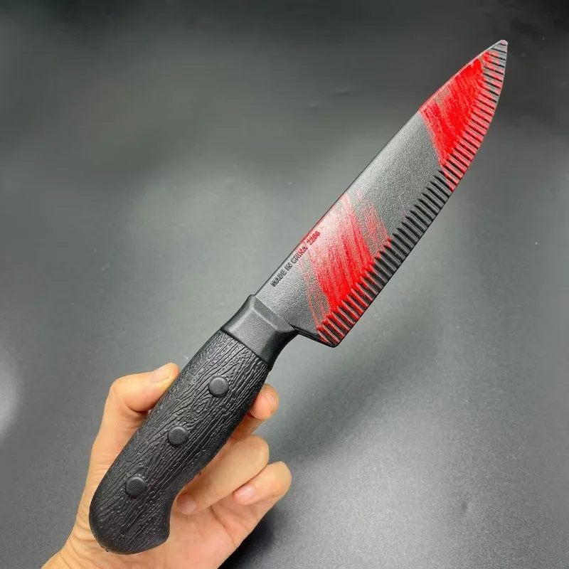 45cm/17.72in Halloween Plastics Toy Knife Samurai Cosplay Game Peripherals Model Props Party Supplies Ornaments Display Practice