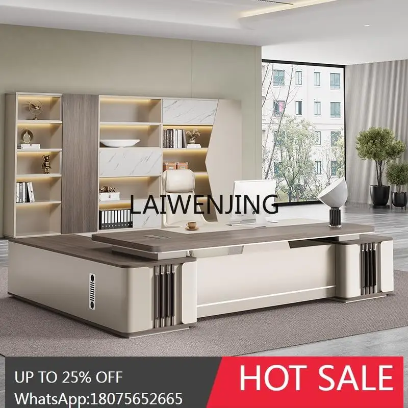 LYN jefe escritorio presidente escritorio de oficina y silla combinación escritorio de clase grande maestro ventas directas