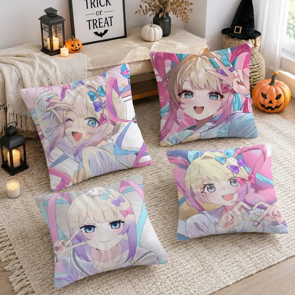 Game N-Needy Streamer Overload Cushion Cover Plush Decorative Pillow Case With Hidden Zipper Cutecore Room Decor For Home