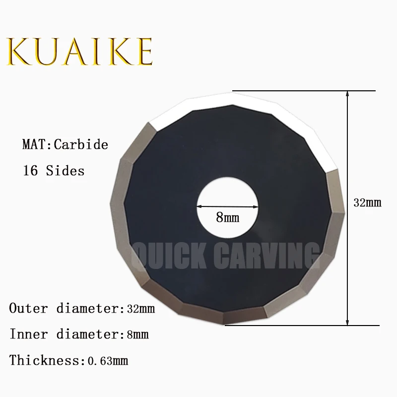 5PCS Carbide Tungsten Round Vibrating Knife 32mm Cnc Router Machine Accessories JWEI AOL RZCUT AOKE IECHO ATOM EMMA Ruiking