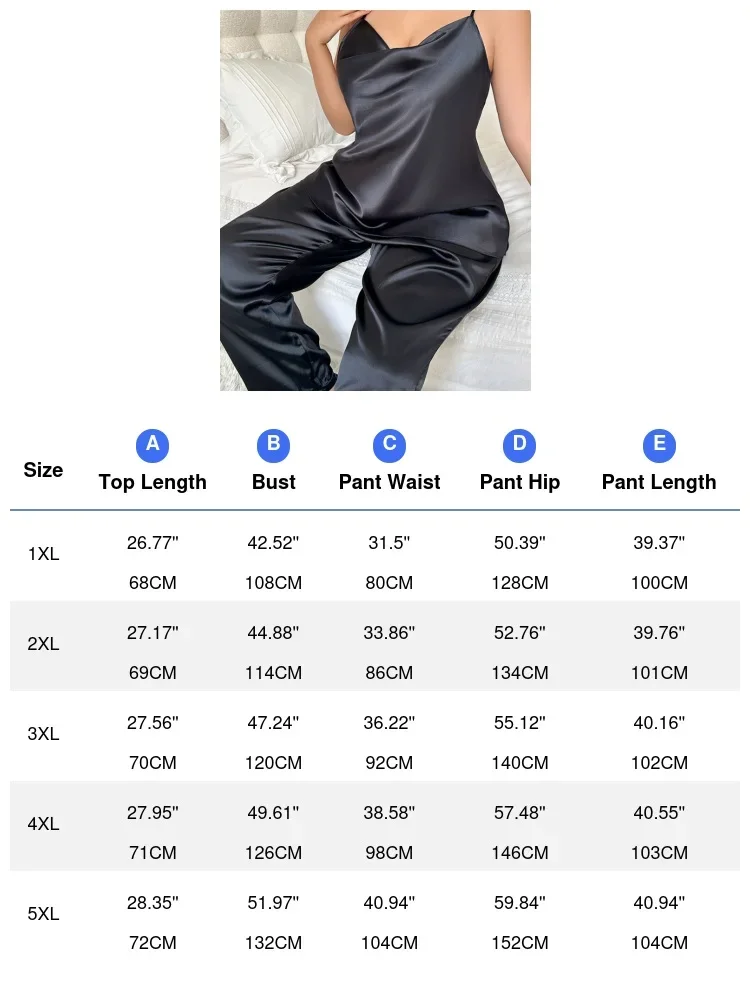 ビッグサイズ 4Xl 5Xl セクシーな女性のサテンナイトウェア女性の夏のシュミーズパジャマスーツナイト衣装新しいパジャマキャミ & ショーツ 2 個パジャマ