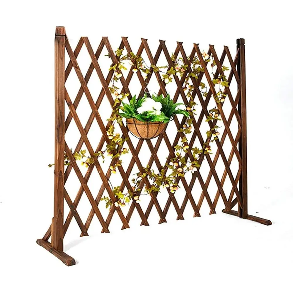 

Расширяемая деревянная решетка с выдвижными воротами и отдельно стоящим экраном для растений для декора наружного сада