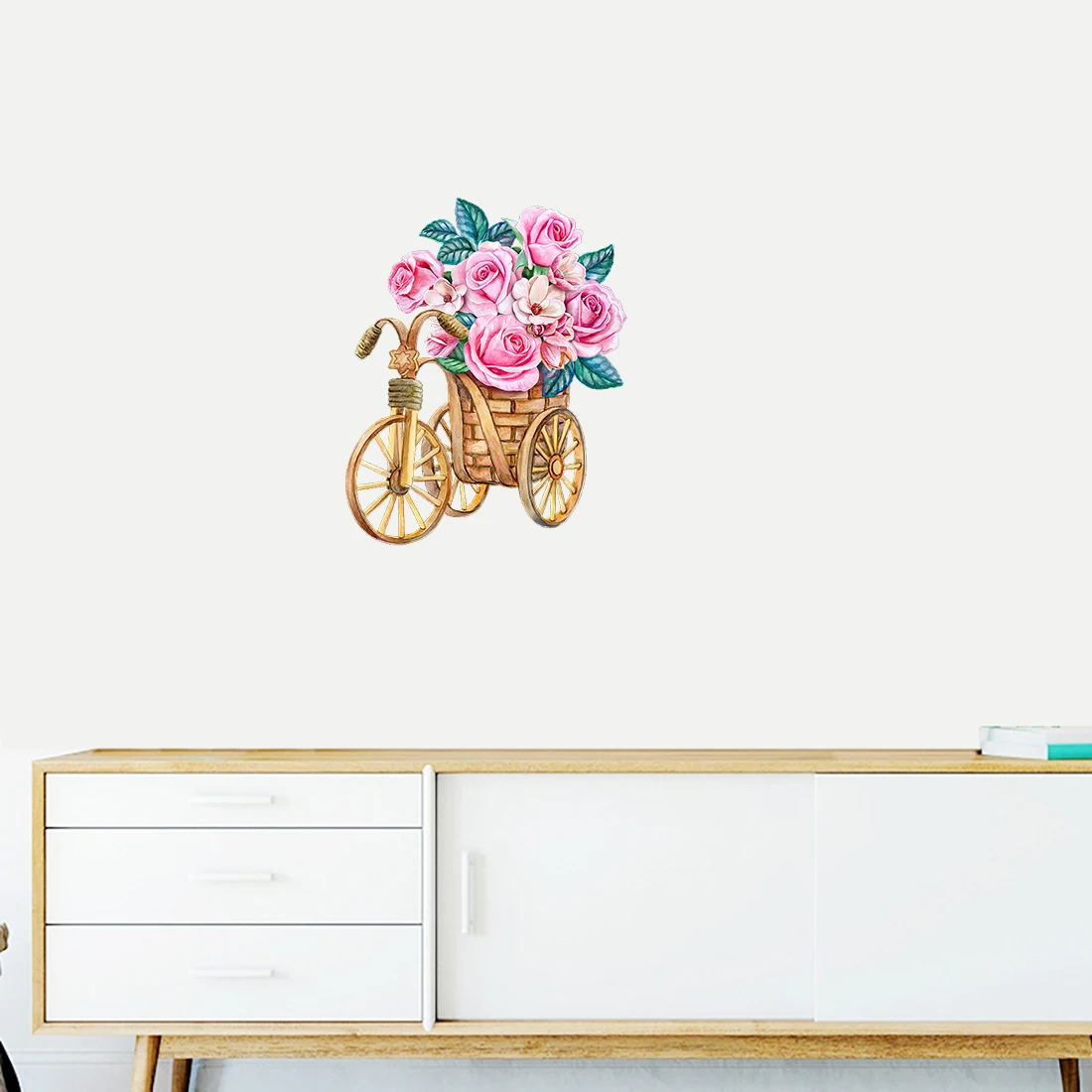 Three Ratels QCF192 Watercolor hand-painted cartoon bouquet room art wall sticker scratch concealer decals