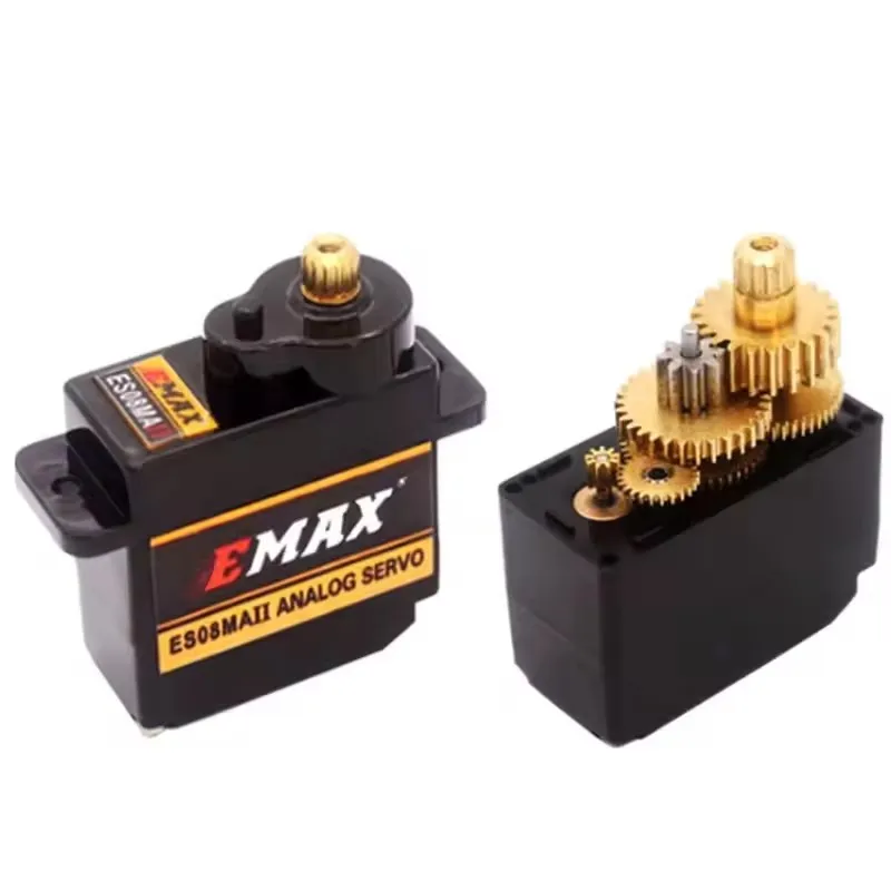 4Pcs EMAX ES08MA II 12g 1.6/2.0 kg Mini Metal Gear Analog Servo for RC Helicopter Car FPV Fixed Wing Airplane Copter Accessories