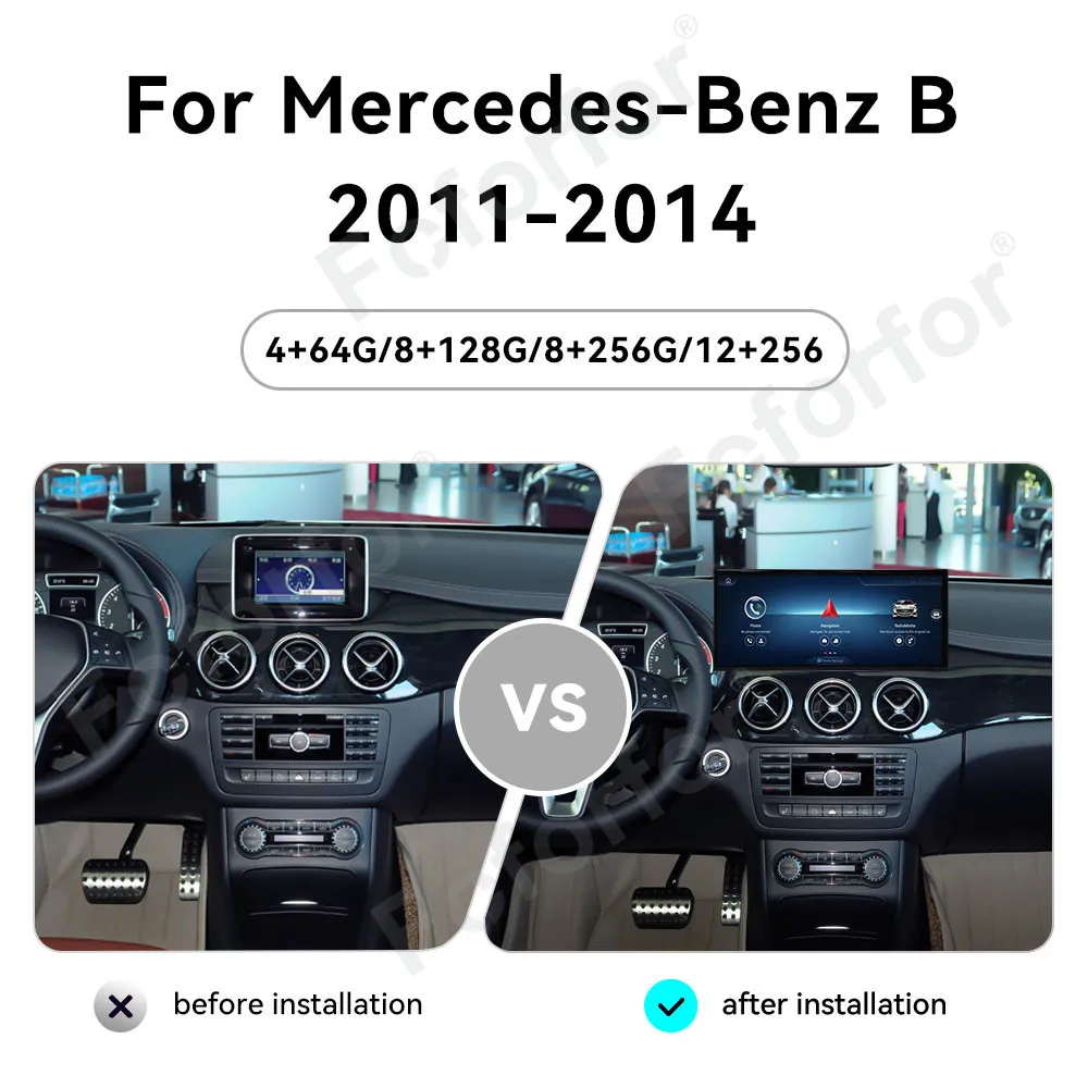 

15,8-дюймовый Android 13 CarPlay для Mercedes Benz B-класса 2011-2014, автомобильная магнитола Qualcomm с HD-экраном, мультимедийный плеер, GPS-навигация