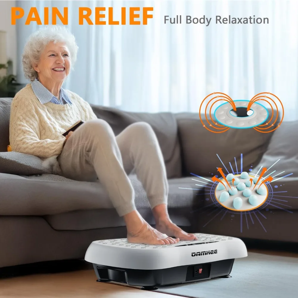 

Vibration Plate Exercise Machine, Vibration Plateform for Lymphatic Drainage, Whole Body Workout Vibrate Fitness Board