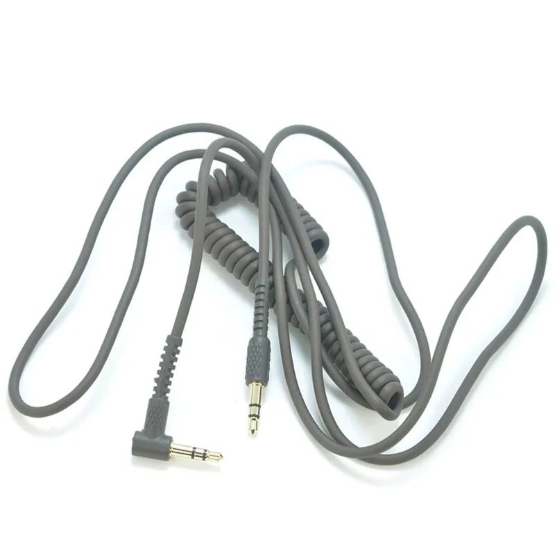 Original 3.5mm Angle to 3.5mm Straight Head Spring Gold Plated Audio Cable for Marshall Major Retro IV Gen5 Headset Headphones