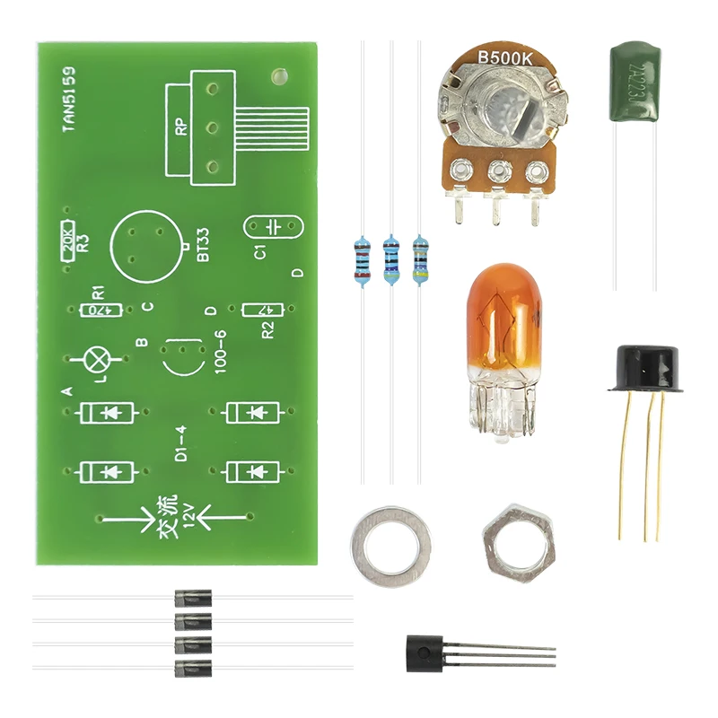 Imagem -05 - Eletrônico Dimming Circuit Kit Junção Única Transistor Tiristor Candeeiro de Mesa Soldagem Componente Prático Bt33