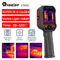 TOOLTOP ET693C Super IR 512x384 Thermal Camera Infrared & Visible Thermal Imager 256*192 Sensor Real-time Connect PCB HVAC Test
