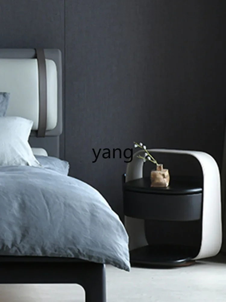 LH bedside table, modern personalized solid wood bedside table, bedroom side table, bedroom storage