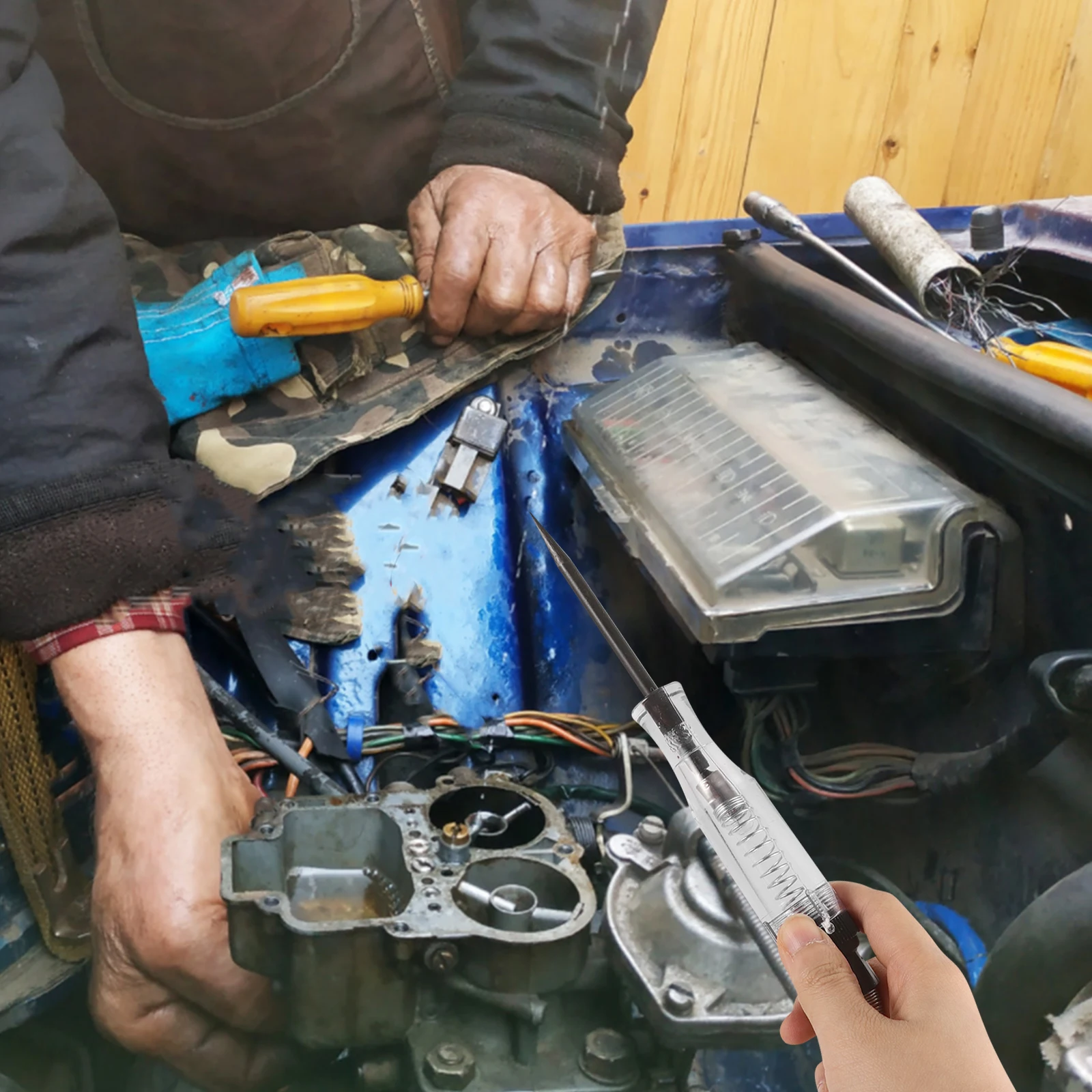 

Circuit Tester 12V 24V Automotive Voltage Pen For Car Truck Electrical System Heavy Duty Auto Tester Mechanics