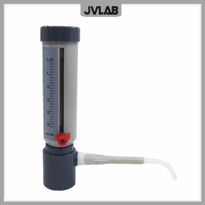 Lab Bottle Top Dispenser Economic Dispenser Sleeve Type 5-25 ml Adjustable Liquid Adder Semi-automatic Liquid Dispenser