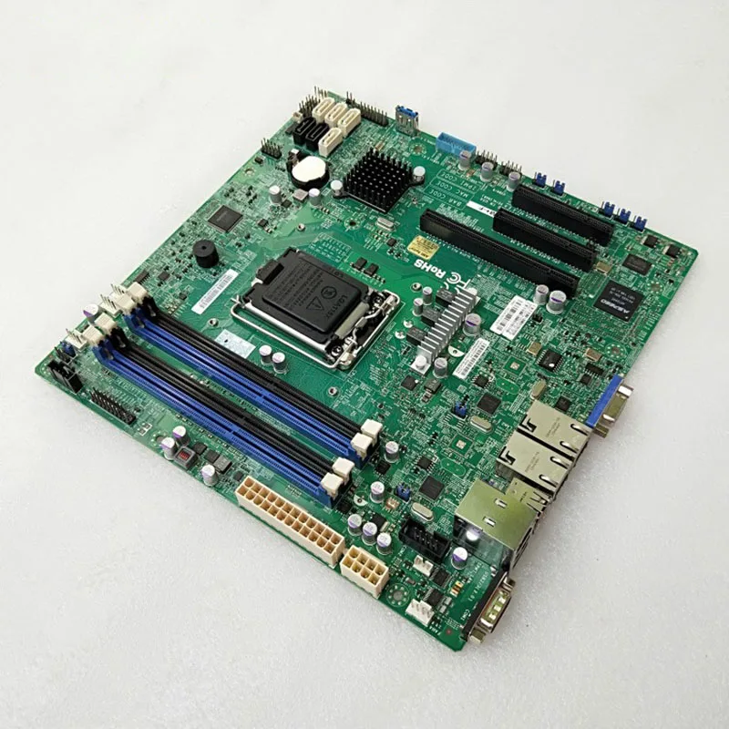 For Supermicro Server MicroATX Motherboard 1150 Intel C224 Support E3-1200 v3/v4 DDR3 PCI-E 3.0 X10SLM+-F