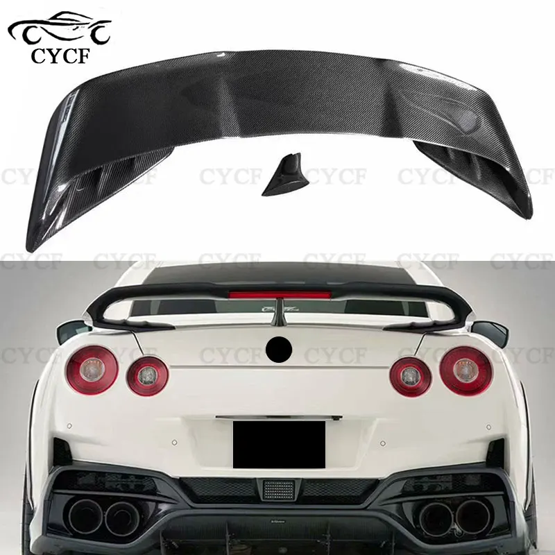 For Nissan GTR R35 2008-2018 Vari Magnum Opus Style Carbon Fiber Rear Spoiler Wing!