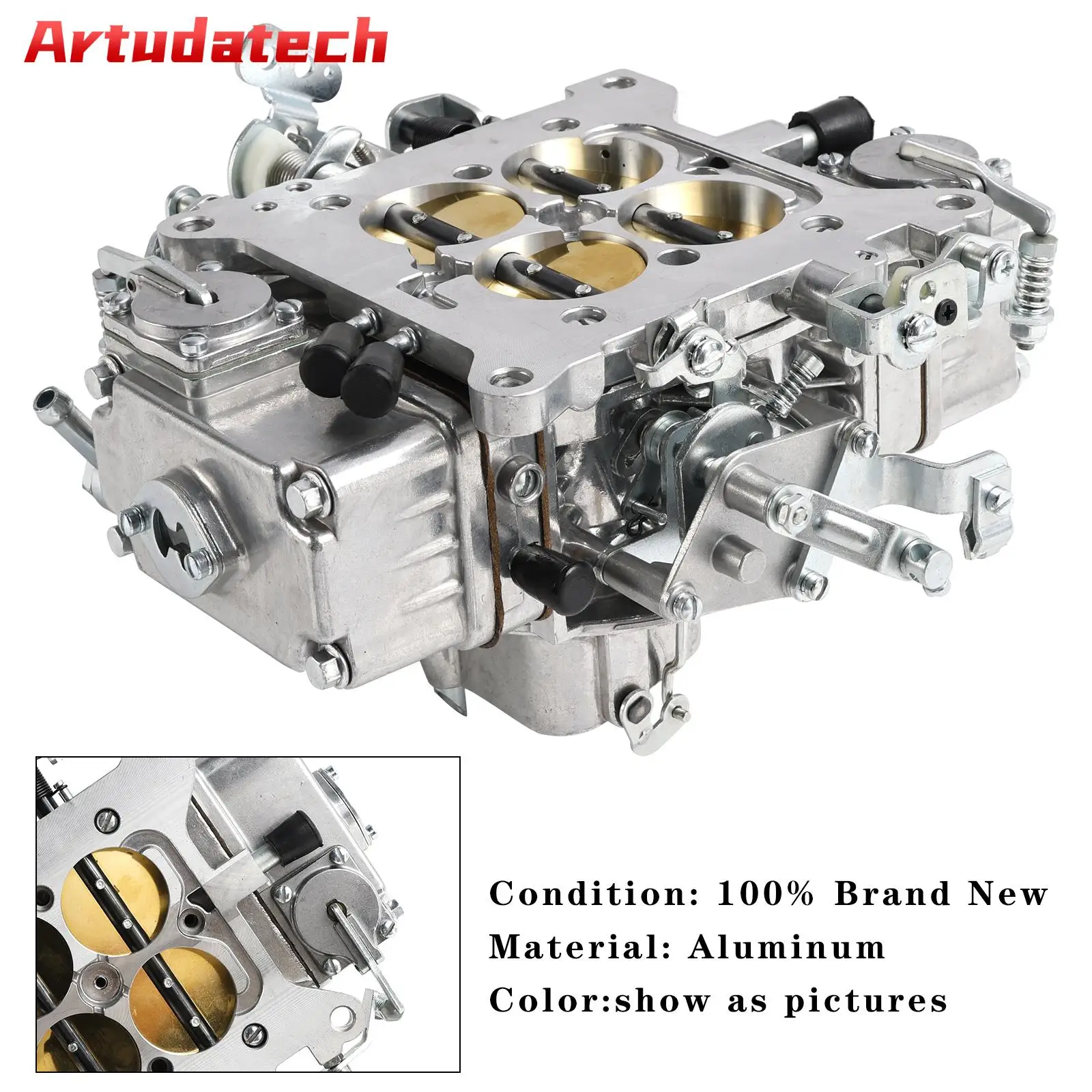 Artudatech 650CFM Carburetor Manual Choke BR-67277 For Holley Brawler Diecast Carb 4150 Car Accessories