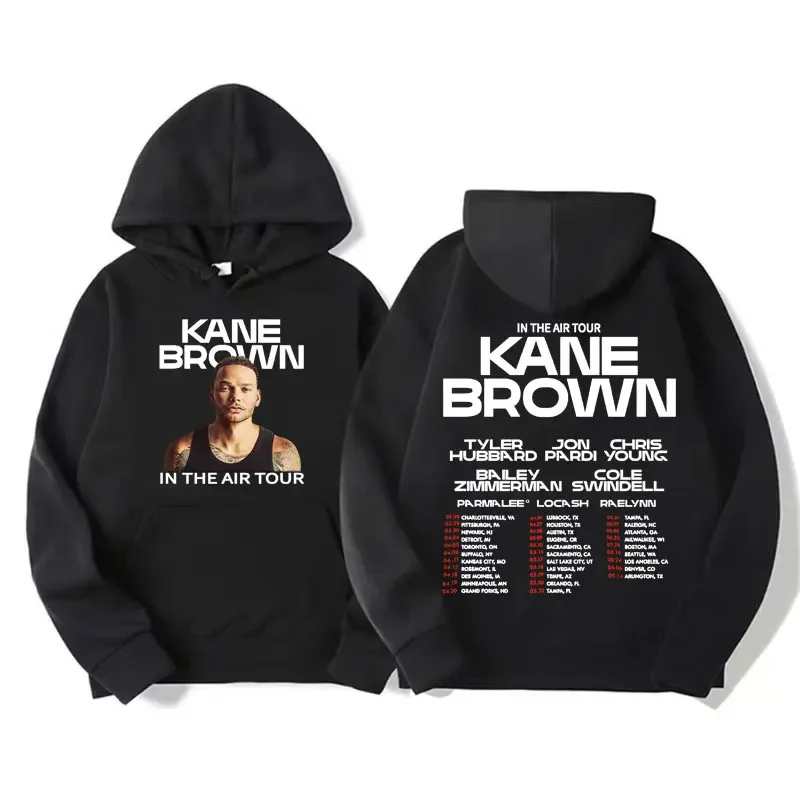 

Мужская двухсторонняя Толстовка Kane Brown in The Air Tour, модная винтажная толстовка с капюшоном в стиле хип-хоп, уличная одежда унисекс, 2024