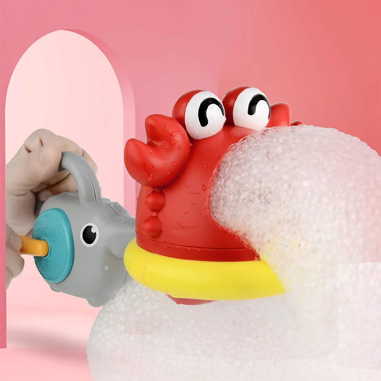 Seifenblasenmaschine für Kinder, Badezimmer-Badespielzeug, Wasserspiel-Schaumblasmaschine für Kinder im Freien