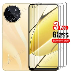 3PCS 9H HD Tempered Glass For Realme 11 4G 6.4