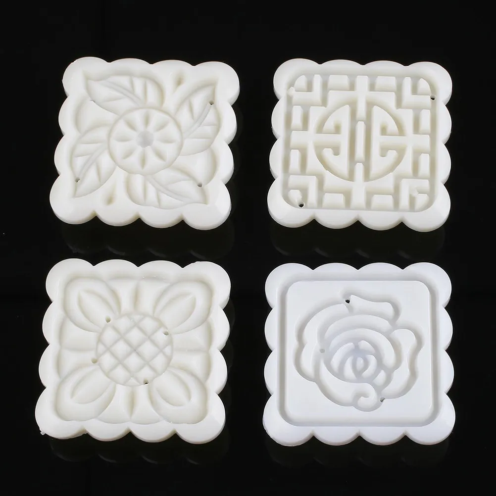 50G Square Handmade Moon Cake Mould Premium ABS Safe for Food Use Perfect for Mooncake Fondant and Cake Making Kitchen Baking
